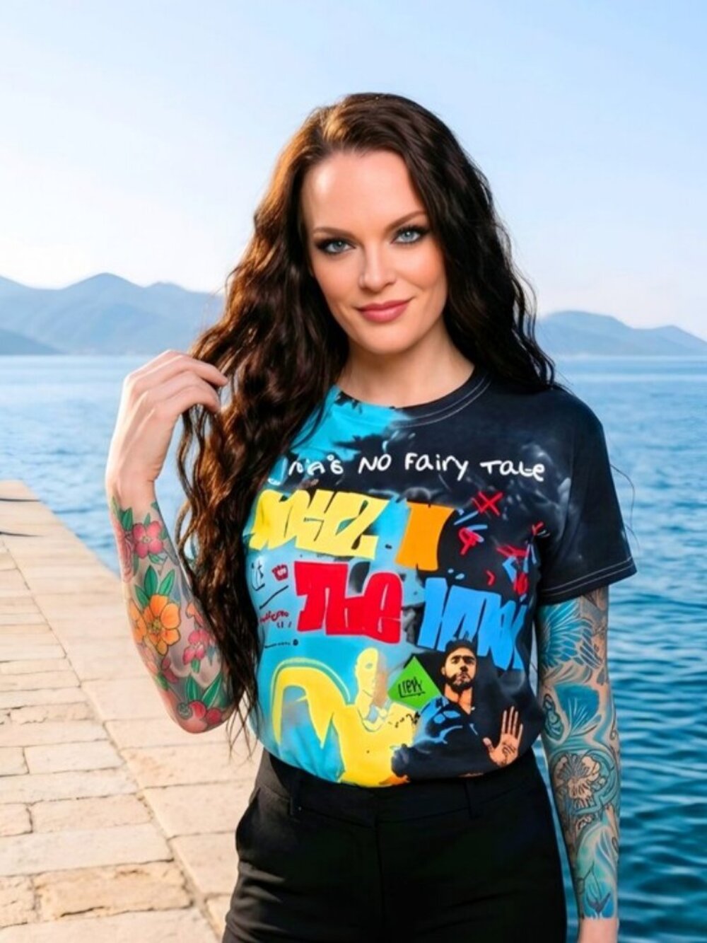 Fashion Nova ✦ Boyz N The Hood Tie Dye Tee ✦ Blue Black Crew Neck 90's NWT